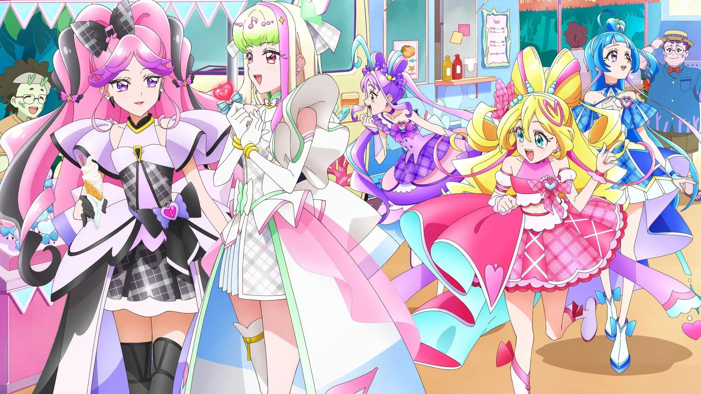 Eiga Kimi to Idol Precure♪ Omatase! Kimi ni Todokeru Kirakkilive! backdrop