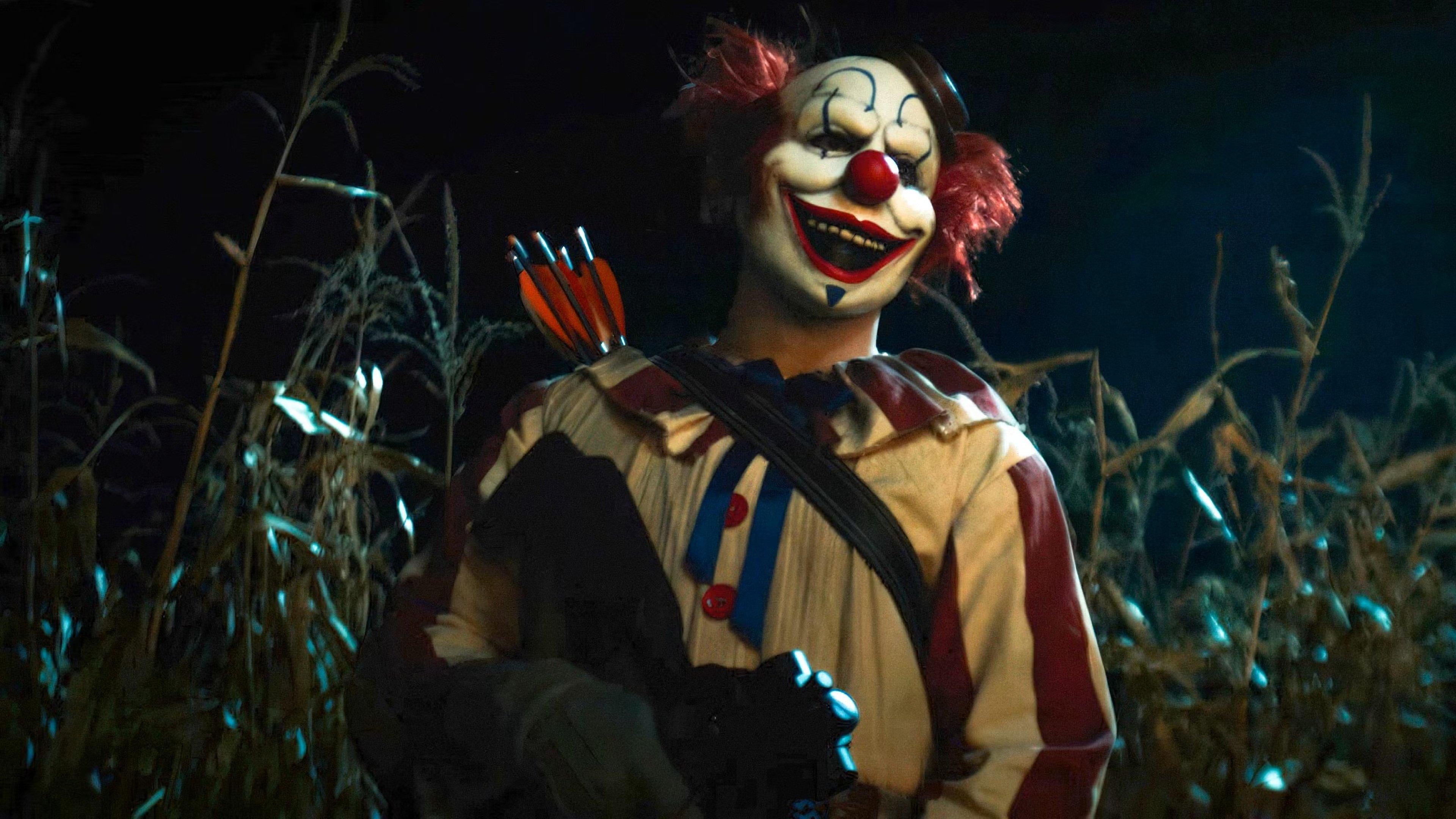 Clown in a Cornfield backdrop