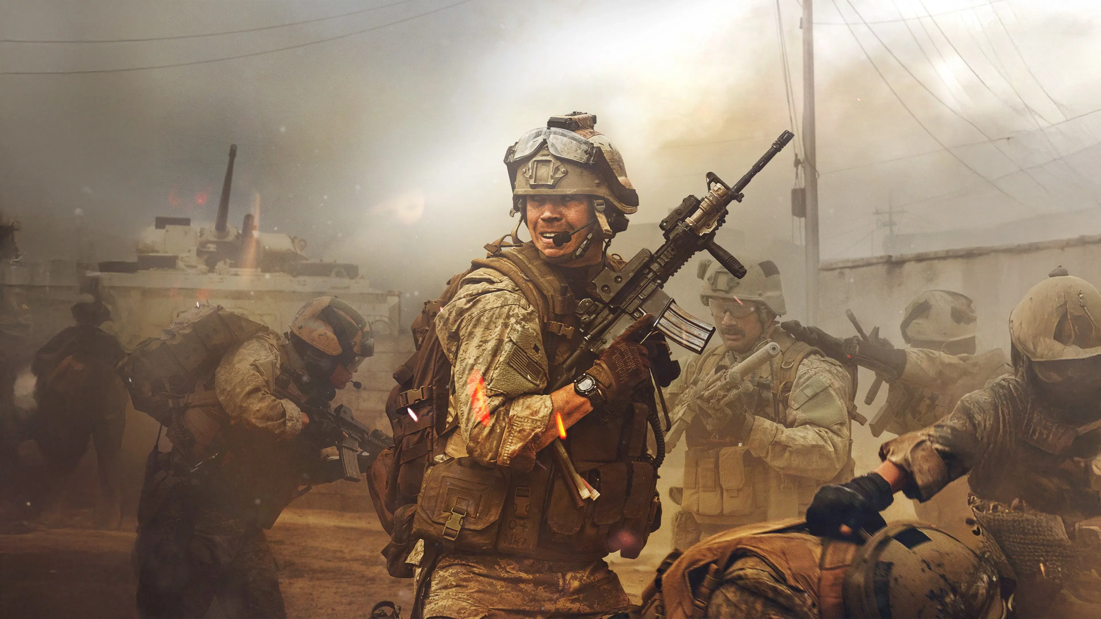 Warfare backdrop