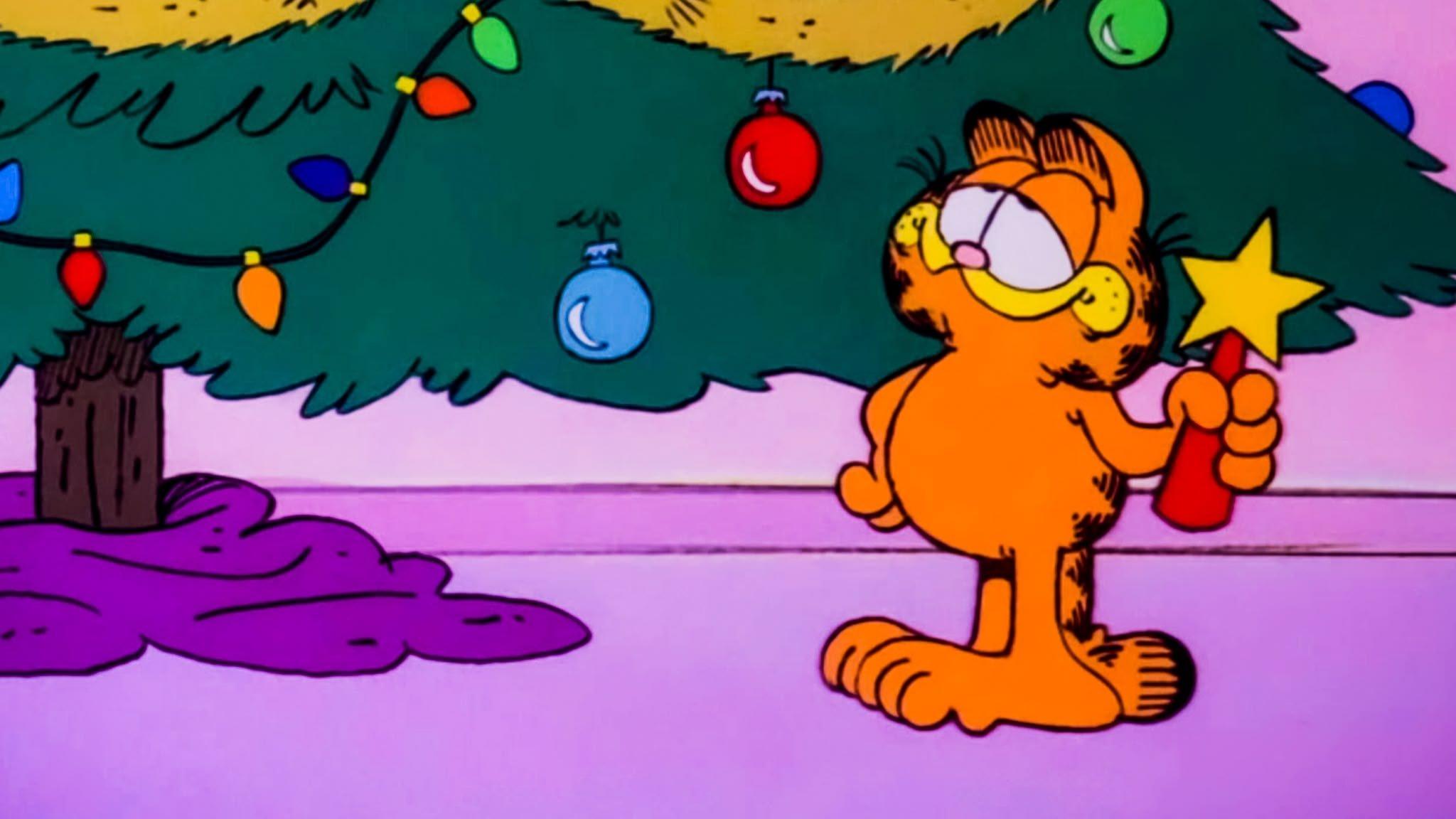 A Garfield Christmas backdrop