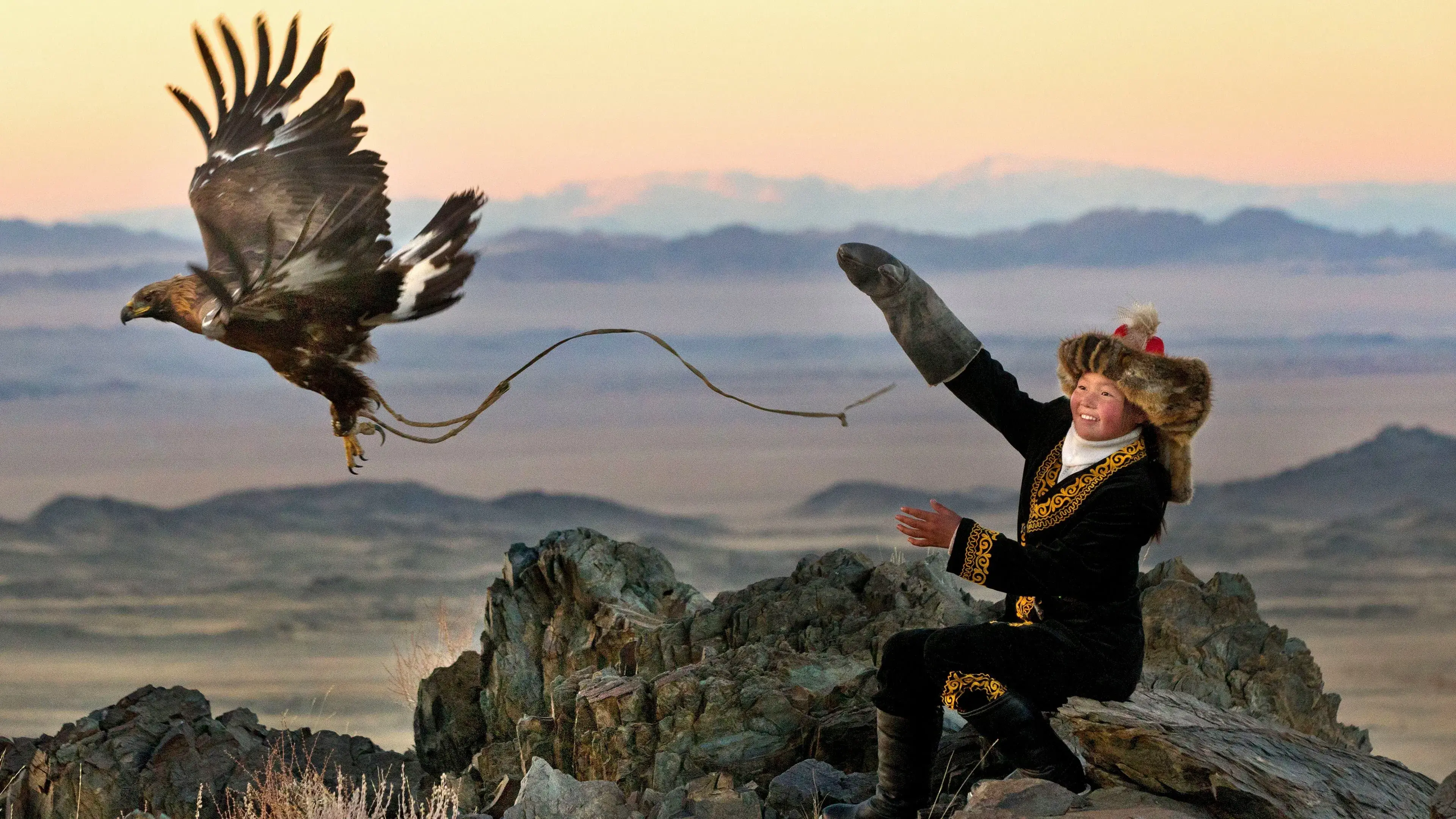 The Eagle Huntress backdrop